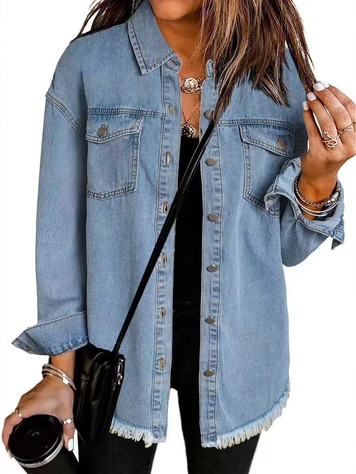 Giselle - Tijdloze Denim Jast met Klassieke Stijl