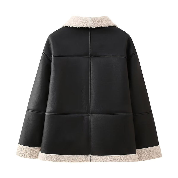 Dames Oversized Aviator Blouson met Zakjes