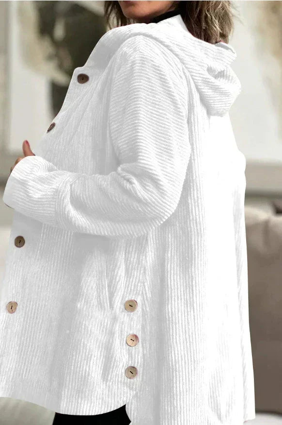 Cordia - Comfortabele Cord-Jack met Kap