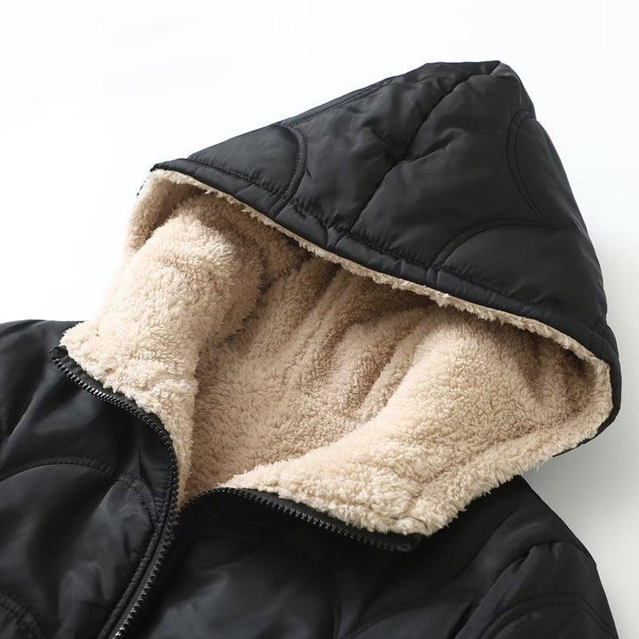Dames lange mouwenjacke met Capuchon en Zakken