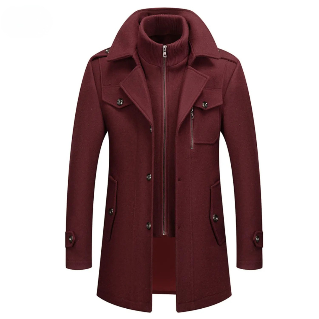 Heren Lange Winterjas Peaky Blinders Stijl