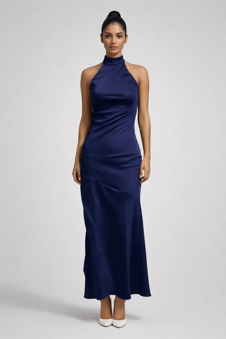 Maxi Jurk Dames - Mouwloos Halternek Silhouet | Elegant