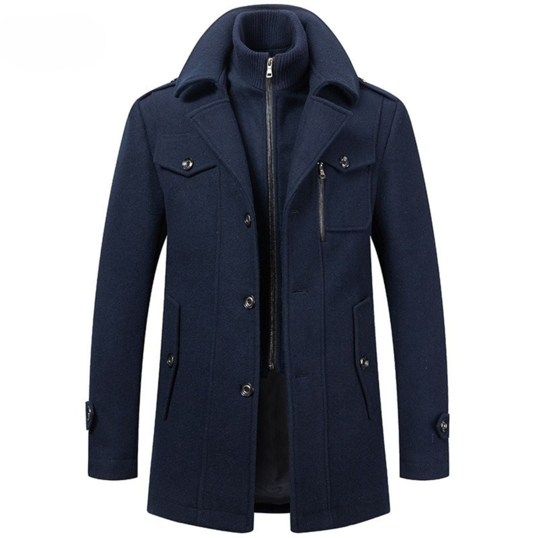 Heren Lange Winterjas Peaky Blinders Stijl