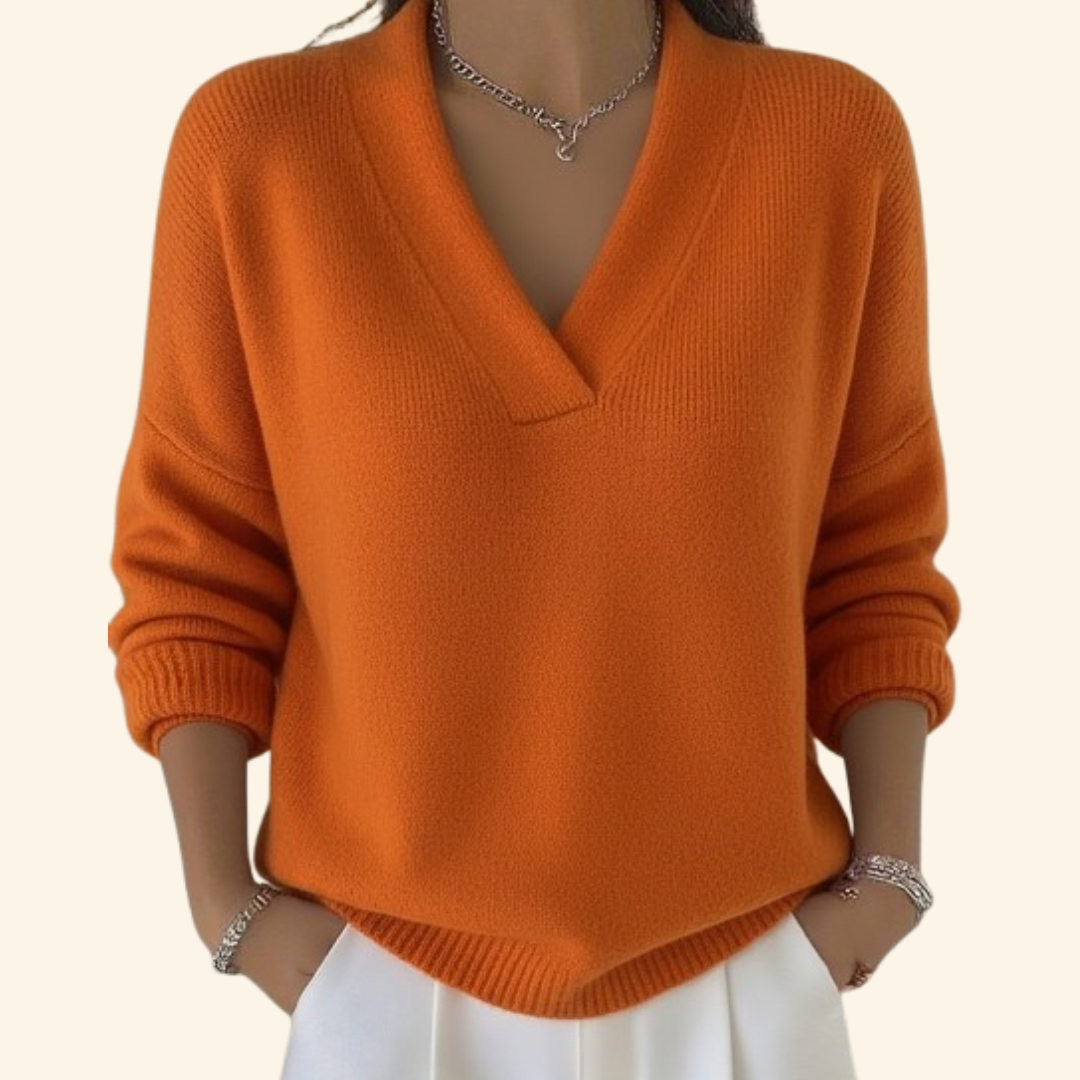 Dames V-hals Casual Pullover Trui