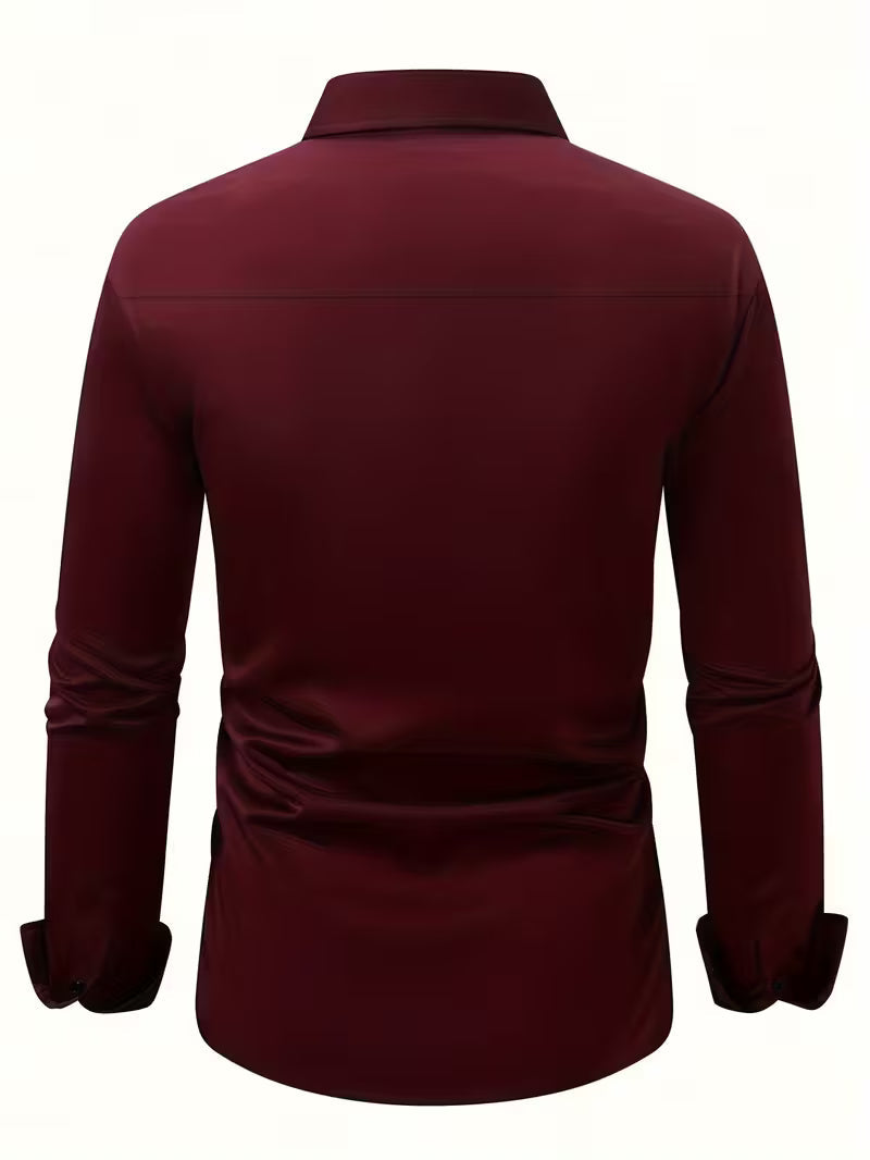 Overhemd met geometrisch patroon en slim fit