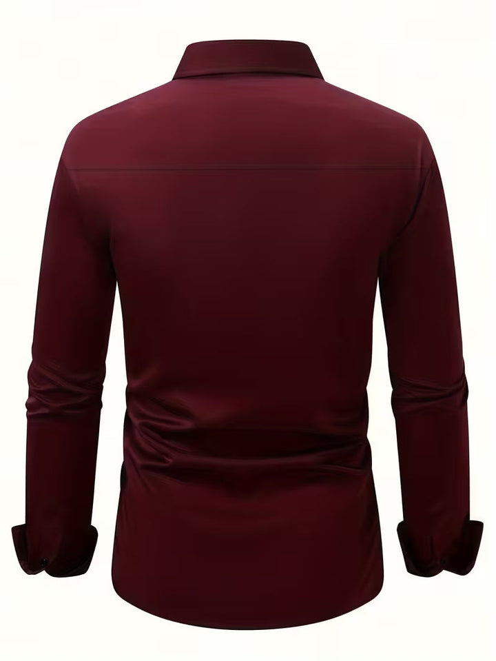 Overhemd met geometrisch patroon en slim fit