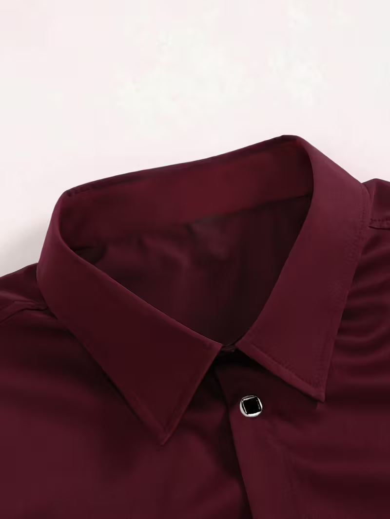 Overhemd met geometrisch patroon en slim fit