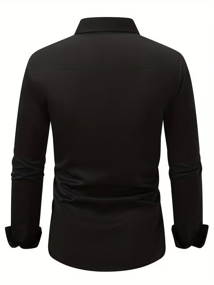 Overhemd met geometrisch patroon en slim fit