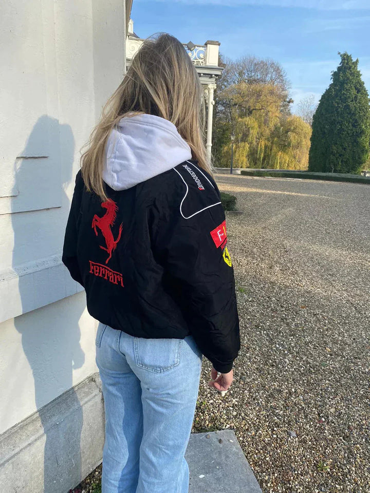 Oversized jas met ritsluiting en opstaande kraag