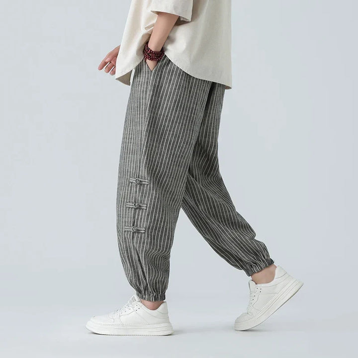 Kyoto Comfort Katoenen Linnen Broek