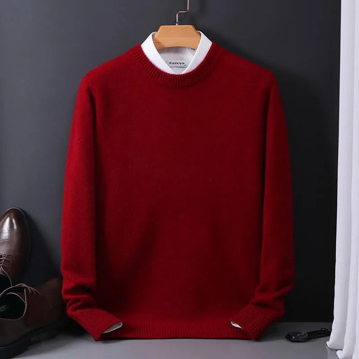 Heren Crew Neck Zachte Brei Lange Mouwen Trui