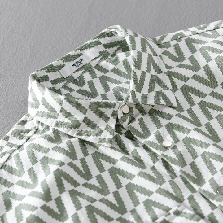 Chevron Charm Katoenen Shirt