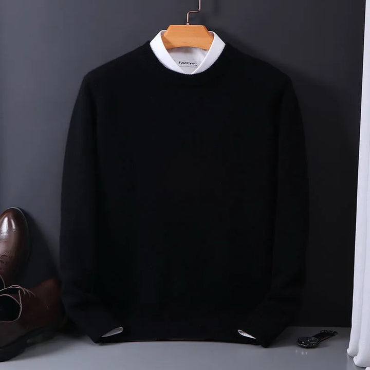 Heren Crew Neck Zachte Brei Lange Mouwen Trui