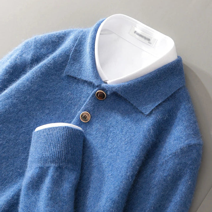 Raiden Cashmere Polo Sweater