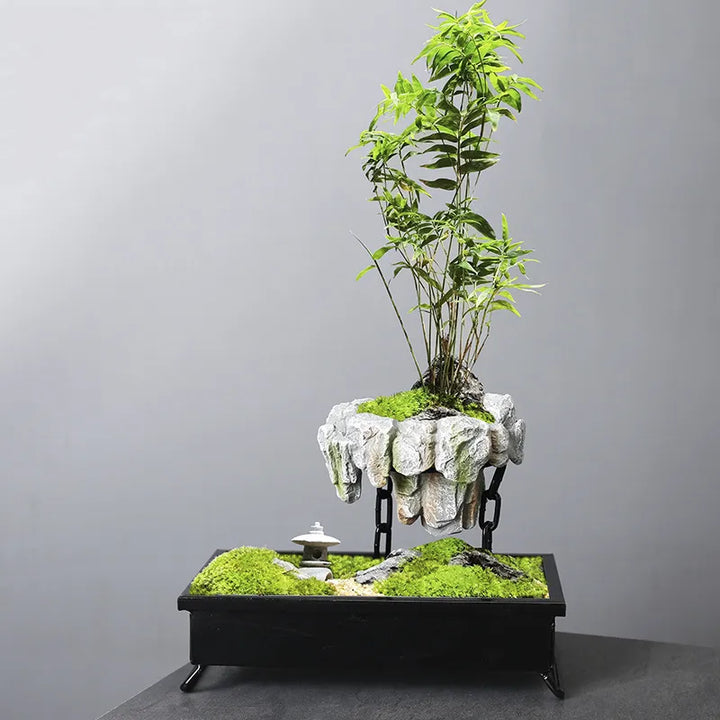 FantasyPot Handgemaakt Steenontwerp Zwevende Bonsai Pot