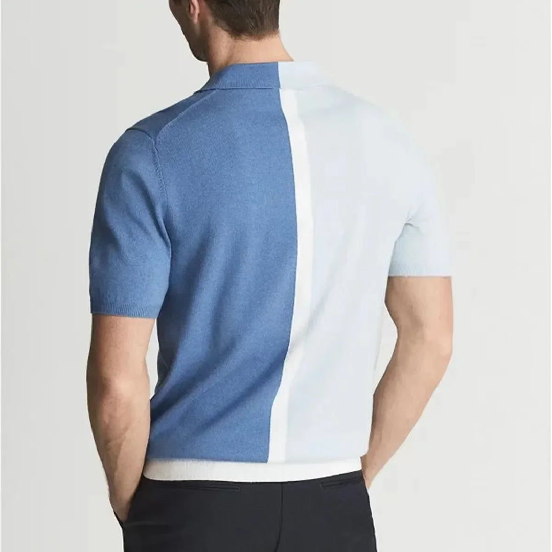 Leclerc Dual-Tone Knit Polo