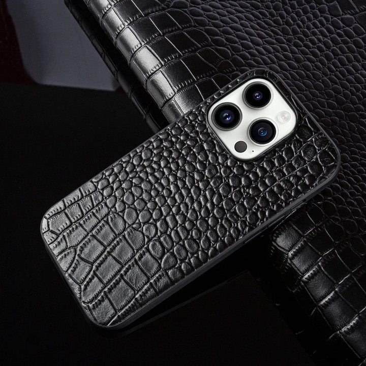 Echte Croc Leren iPhone Hoes