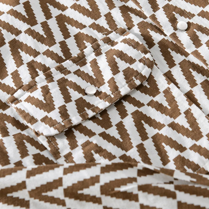 Chevron Charm Katoenen Shirt