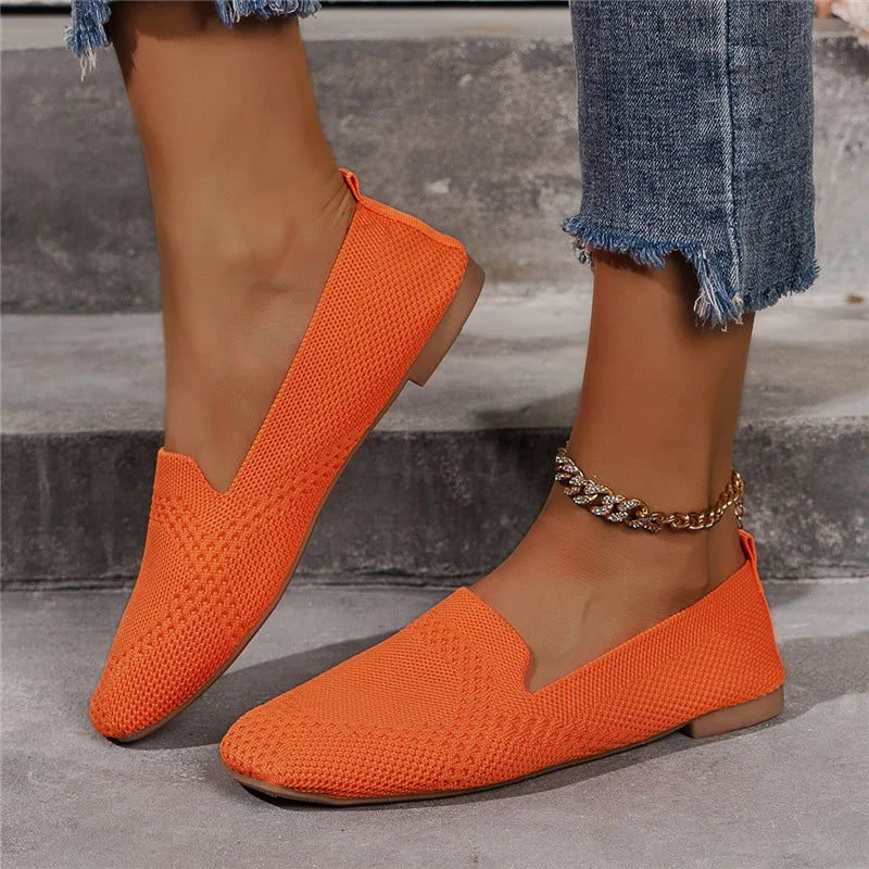 Jaël - Slip-On loafers met ademend gebreid design