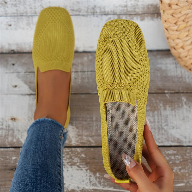 Jaël - Slip-On loafers met ademend gebreid design