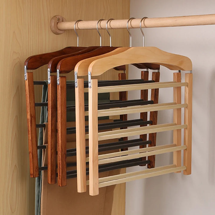 Premium Walnoot Houten Multi-Bar Hanger