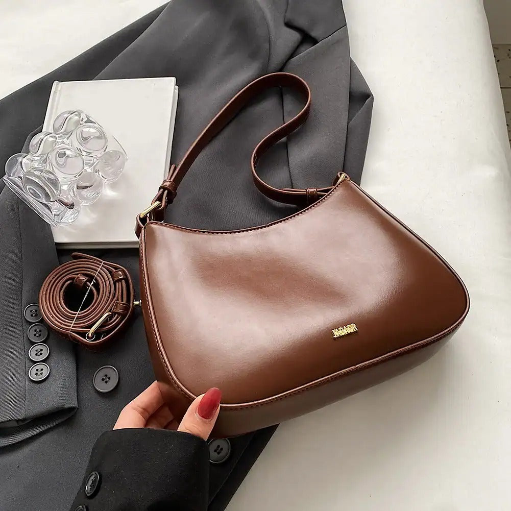 PU Leren Schoudertas met Verstelbare Strap
