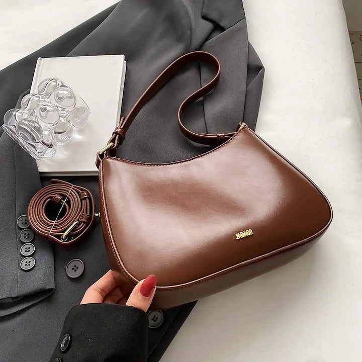 PU Leren Schoudertas met Verstelbare Strap
