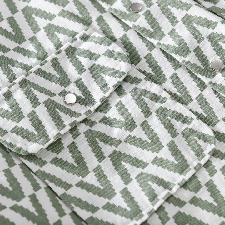 Chevron Charm Katoenen Shirt