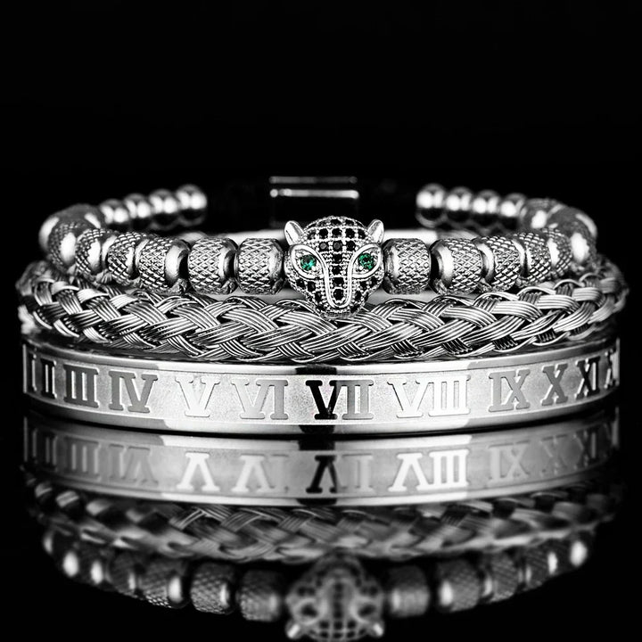 Roman Panther Drie-laags Armband Set