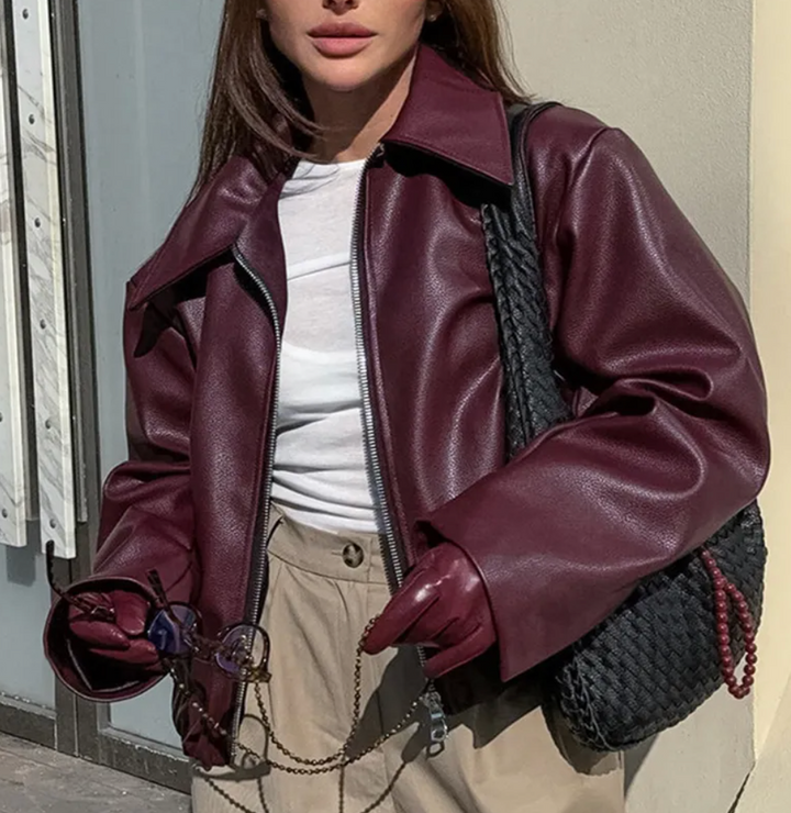 Trendy Kort Leather Look Jack voor Dames