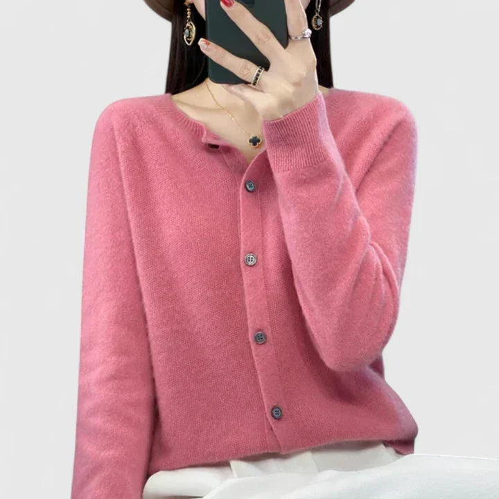 EMILIA – CLASSIC BUTTON CARDIGAN