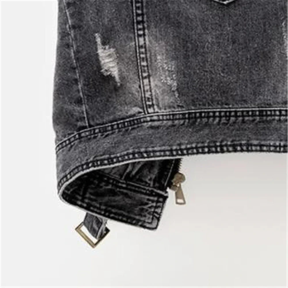 Kara Moto Denim Vest