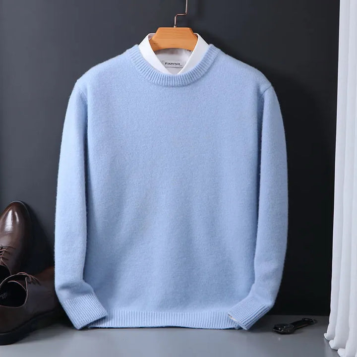 Heren Crew Neck Zachte Brei Lange Mouwen Trui
