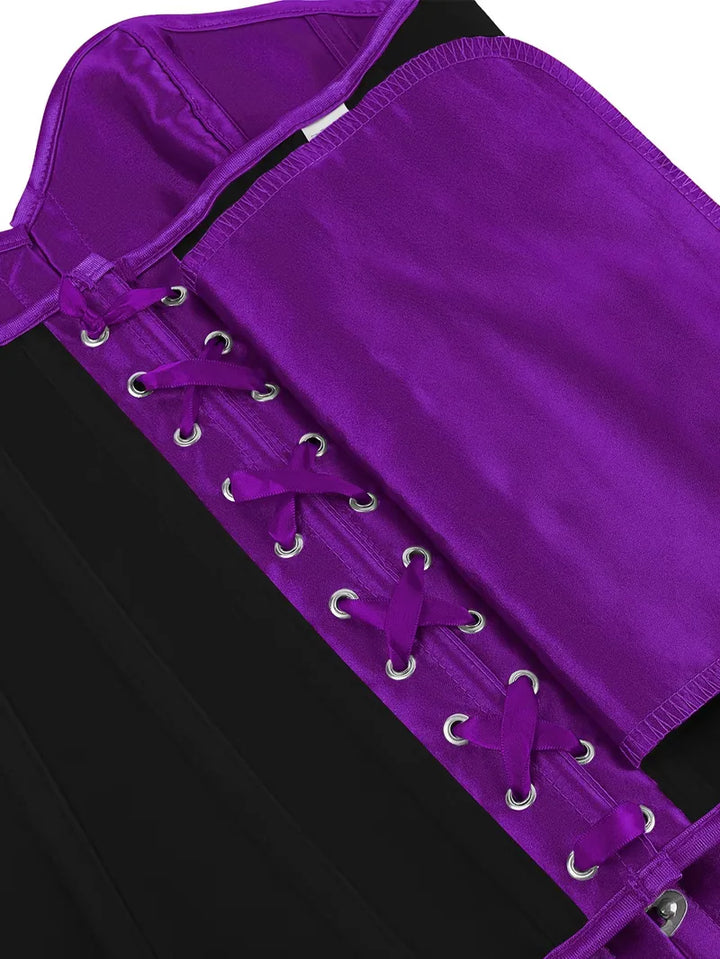 Strapless corset met vetersluiting en knoopsluiting