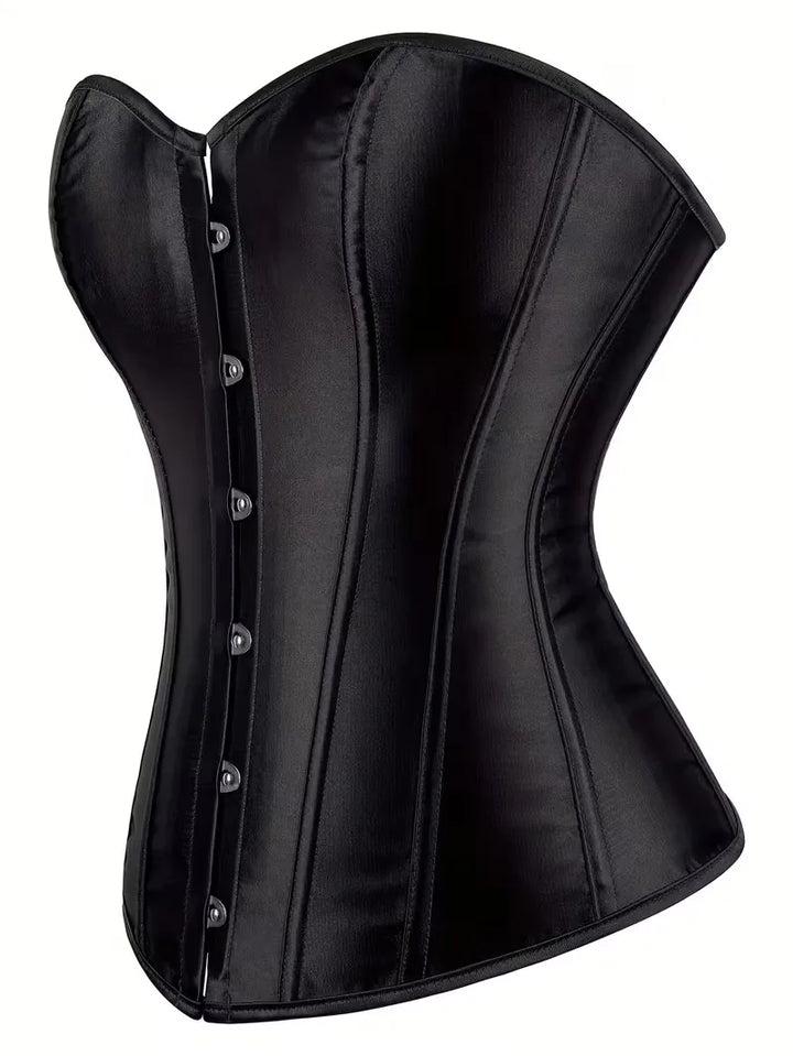 Strapless corset met vetersluiting en knoopsluiting