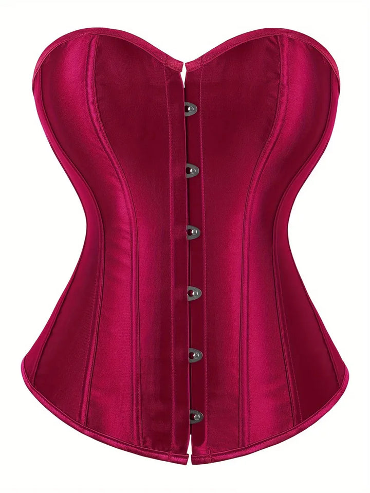 Strapless corset met vetersluiting en knoopsluiting
