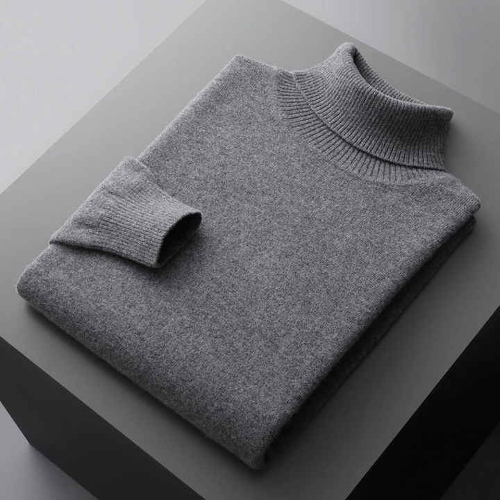 Trui met hoge turtleneck kraag en lange mouwen