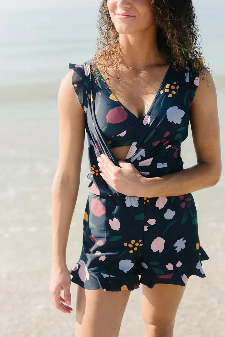 Saar - Badpak Playsuit met ingebouwde BH