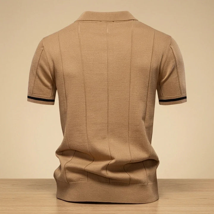 Amalfi Tipped Cuff Zip Polo