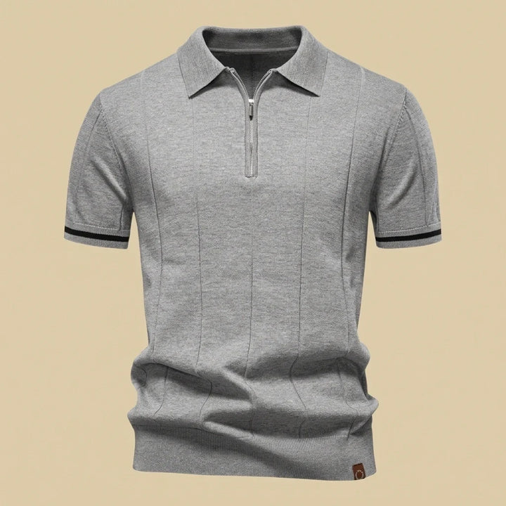 Amalfi Tipped Cuff Zip Polo