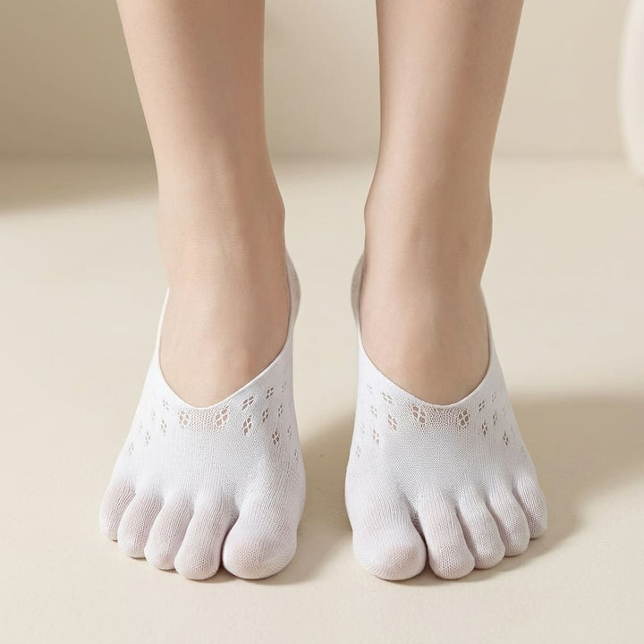 Onzichtbare Ademend Anti-Slip Tenen Sokken