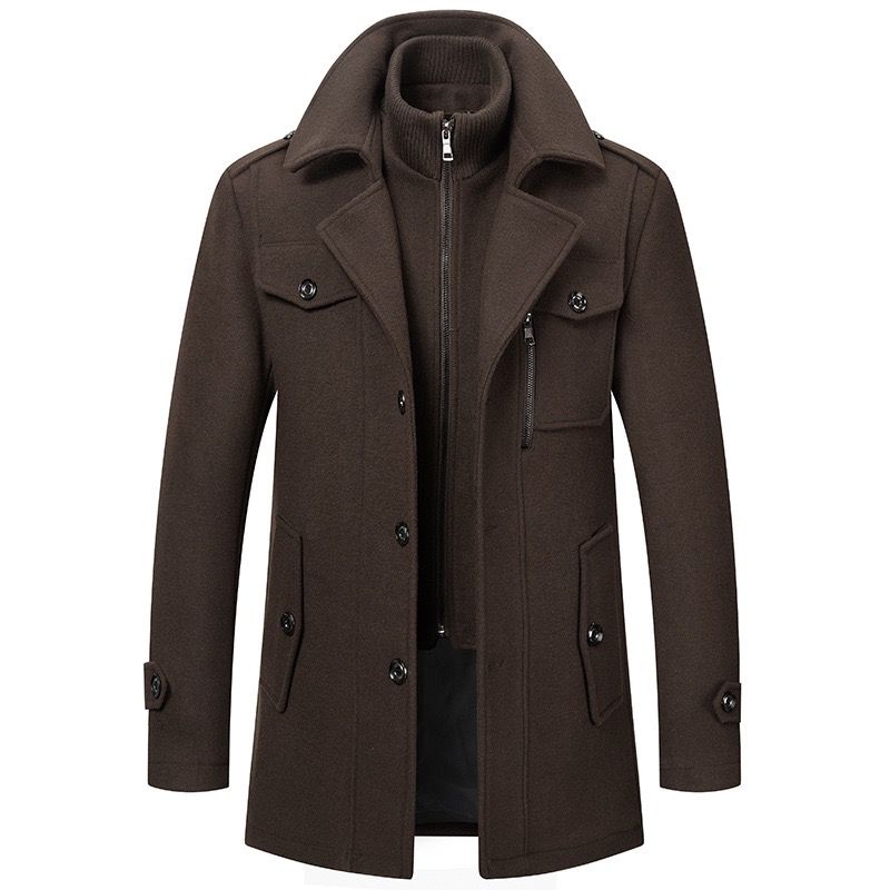 Heren Lange Winterjas Peaky Blinders Stijl