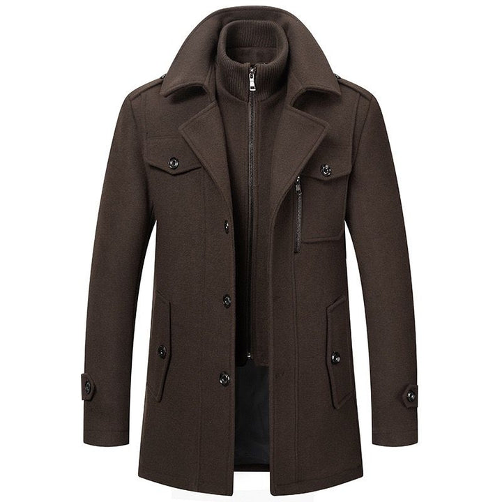 Heren Lange Winterjas Peaky Blinders Stijl