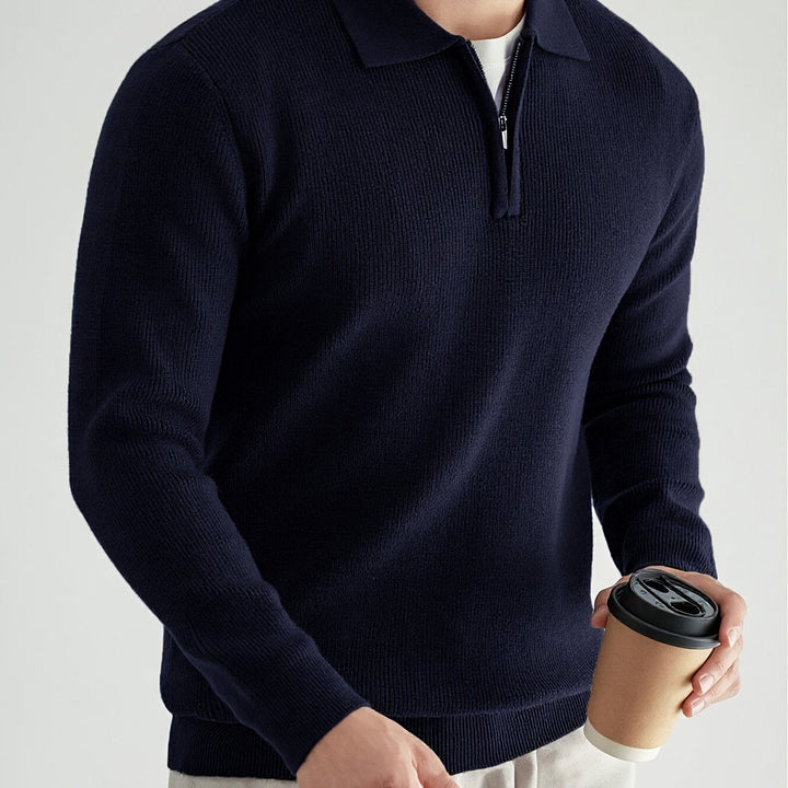 Donovan | Verfijnde Quarter-Zip Polo Trui