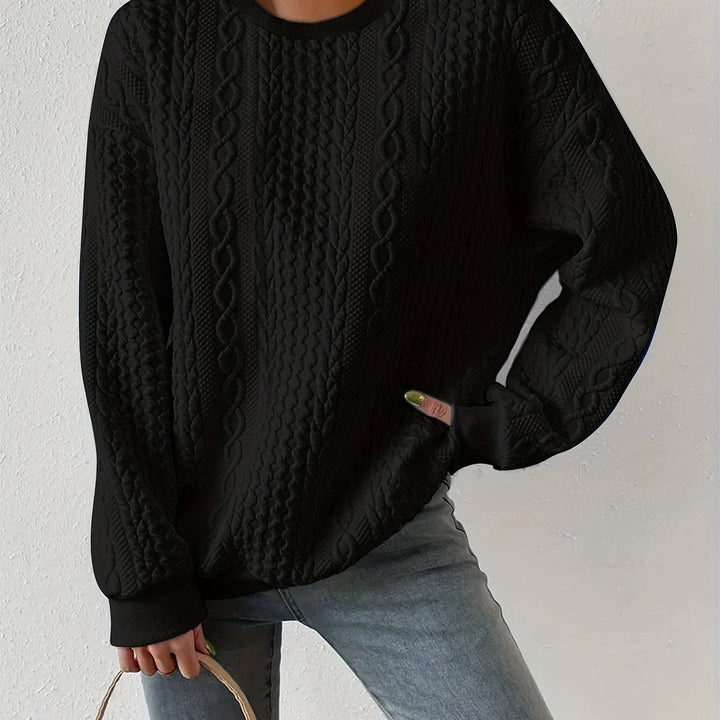 Joyce | Getextureerde Kabelgebreide Sweatshirt