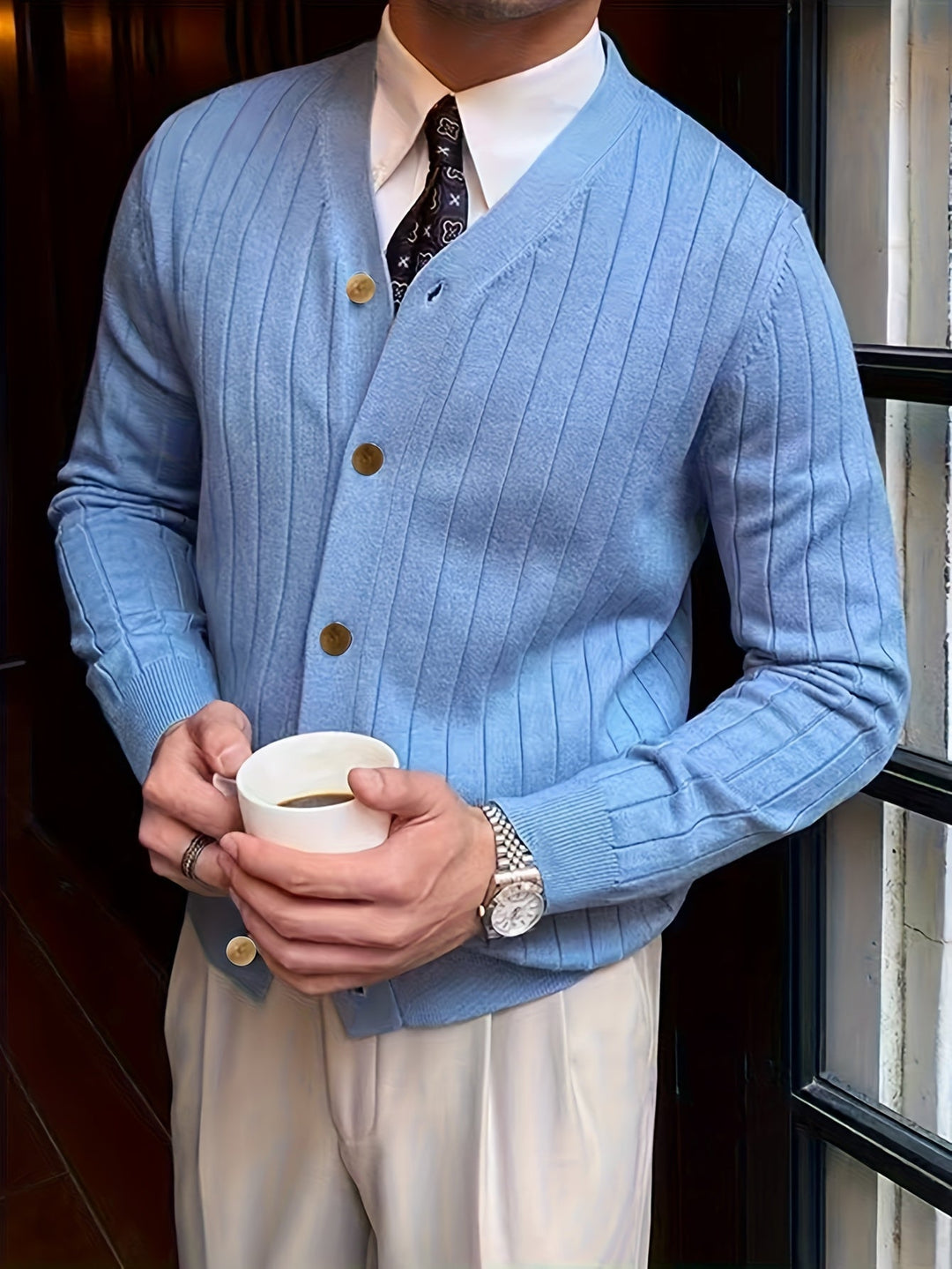 Oliver | Klassieke Knop-Up Cardigan