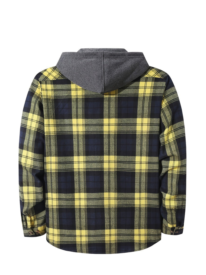 Braxton | Geruit Hooded Shirt