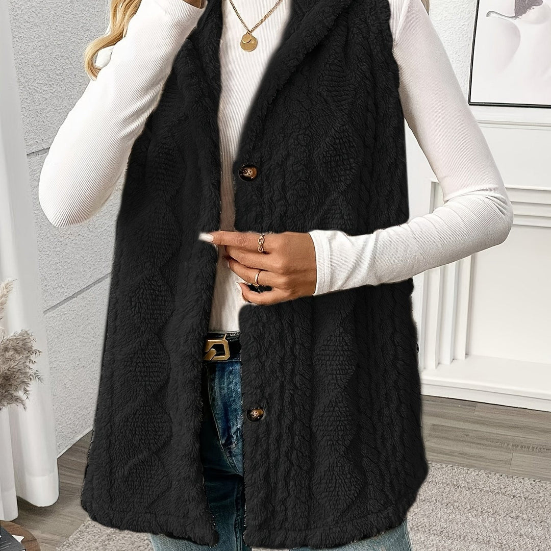 Lorna | Gezellige Hooded Mouwloze Vest