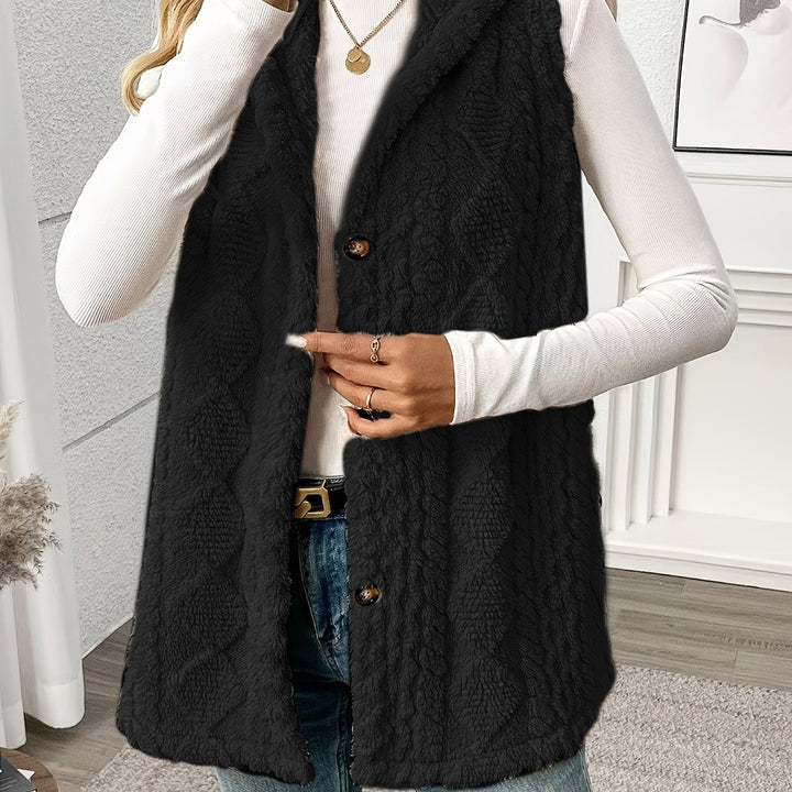 Lorna | Gezellige Hooded Mouwloze Vest