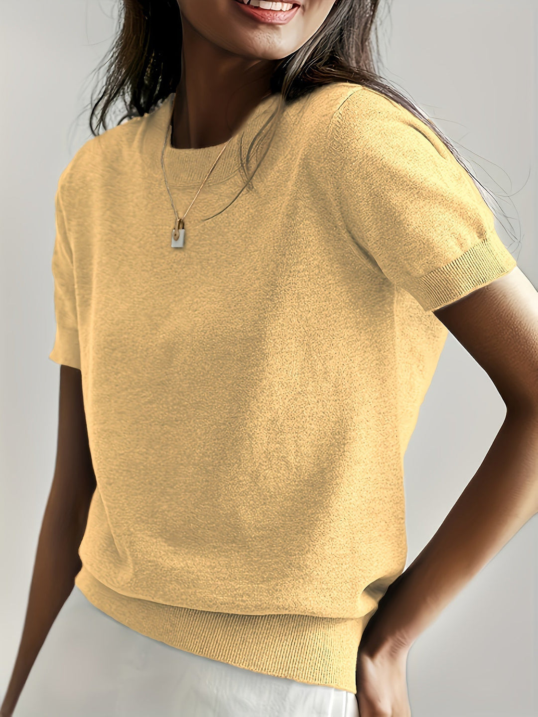 Leah - Casual Korte Mouw Top